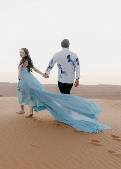 Couple in desert